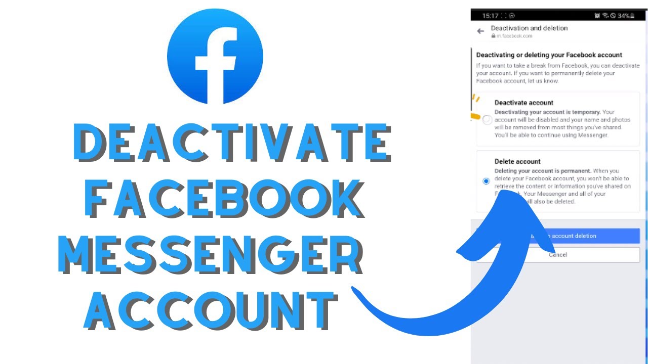 How to Deactivate Facebook Account from Messenger App? Disable Facebook Account | Facebook Tutorial
