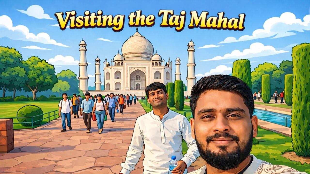 Taj mahal visit me & my boss |  Royal Visit – Taj Mahal