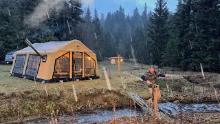 CAMPING BY THE RIVERSIDE WITH OUR 2 ROOM TENT