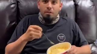 Mom catches dad giving baby ice cream.