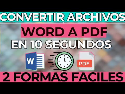 Video: Cómo convertir documentos en PDF de forma gratuita (Windows): 11 pasos
