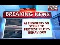 engineers strike protest against pilot's