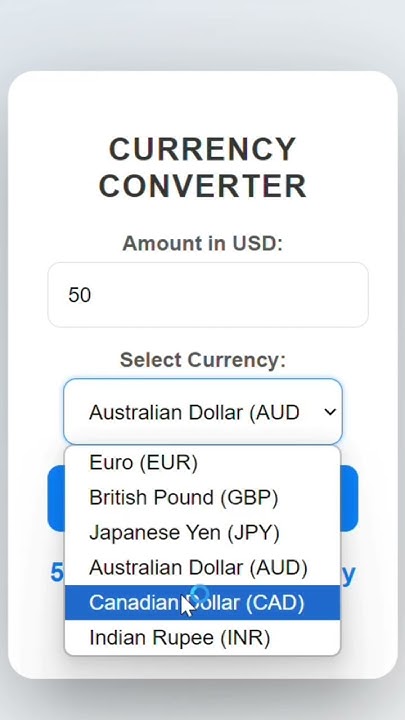 Currency converter using html css bootstrap and javascript #viralnow # ...