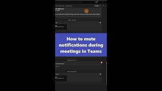 🤳 Microsoft Teams에서 회의 및 통화 중에 알림을 음소거하는 방법 screenshot 2
