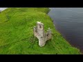 Ardvreck Castle drone view