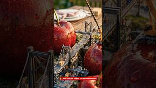Tiny Workers Build a Mega Bridge Between Giant Cherries#short viral #macrophotography