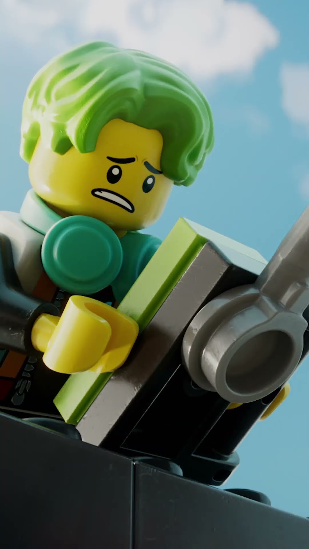 Climb Just Jason, climb! ?️❄️ Will he make it to the top? ? LEGO City No Limits #Shorts