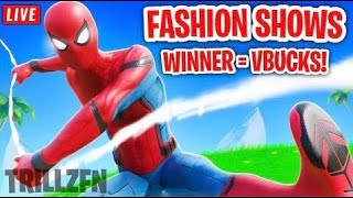 🔴REAL FORTNITE FASHION SHOW & HIDE & SEEK LIVE! 1 WIN = 1500 VBUCKS CUSTOM MATCHMAKING!