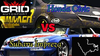 Honda Civic VS Subaru Impreza | GRID Autosport™ | Android Gameplay | Nursa Studio screenshot 2