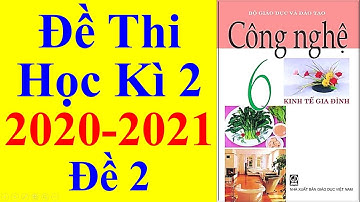 Công nghệ Lớp 6 – Đề Thi Học Kì 2 Năm Học 2020 – 2021 #2