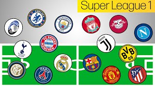 Football Clubs Marble Race | UEFA Super League