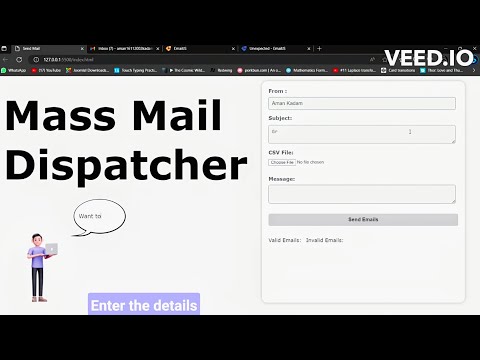 Mass Mail Dispatcher Project |  Part - 2  | HTML CSS JAVASCRIPT  #webdevelopment #coding