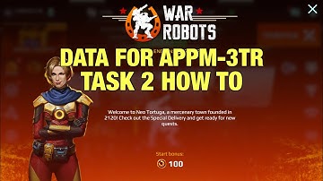 Data for APPM-3TR Task 2 How to Complete It Quickly, War Robots Mercenary Town Event 2021