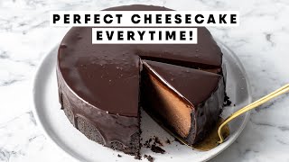 Easy Hack to PERFECT Chocolate Cheesecake