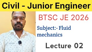 BTSC JE 2026 Online Classes | BTSC JE Civil Engineering Classes By Amresh sir | Fluid Mechanics