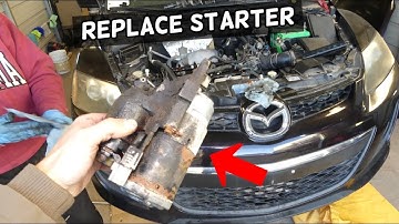HOW TO REMOVE AND REPLACE STARTER ON MAZDA CX-7 MAZDASPEED 3 6
