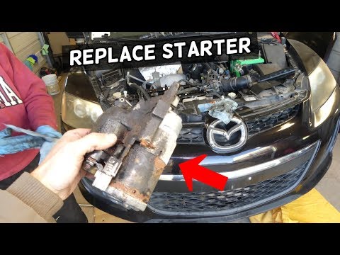 HOW TO REMOVE AND REPLACE STARTER ON MAZDA CX-7 MAZDASPEED 3 6