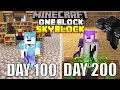 I Spent 200 Days In One Block Minecraft And Here&#39;s What Happened...