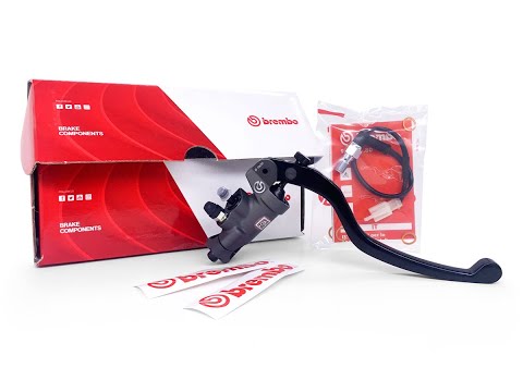 MAITRE CYLINDRE DE FREIN RADIAL BREMBO RACING 19x20 FORGE 10476060 vidéo
