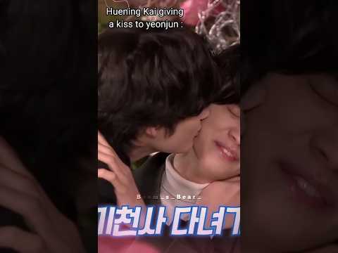 Soobin's Reaction When Huening Kai Kissed Yeonjun TxtHueningkaiYeonjunShortsKpopFypTrending