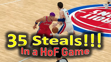 NBA 2K19 - HOW I GOT 35 STEALS IN HALL OF FAME (STEALS TUTORIAL)