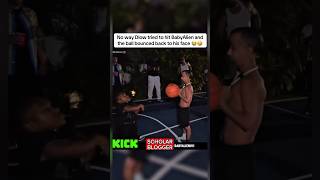 Dlow tried to hit BabyAlien and the ball came right back to his own face 😭🏀 #shorts #viral #fyp