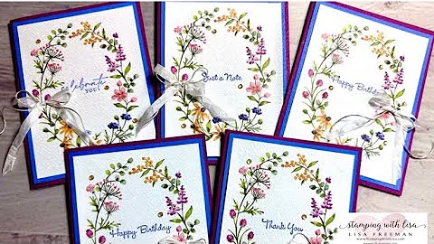 5 Quick and Easy Cards with Dainty Flowers DSP!