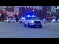 Saint Vincent Hospital police car leads parade