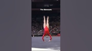 Somehow she stood up afterwards😳⚰ #gymnastics #fail #tumbling #floorexercise