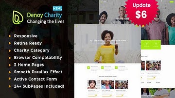 Denoy || Responsive HTML Template for Charity & Fund Raising | Themeforest Website Templates and