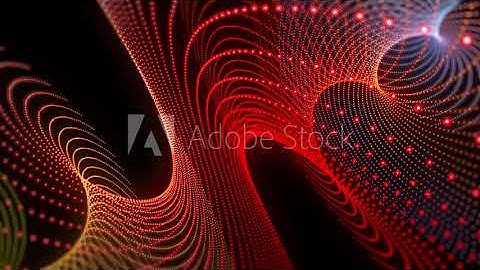 Seamless red abstract fractal art in 3D space.