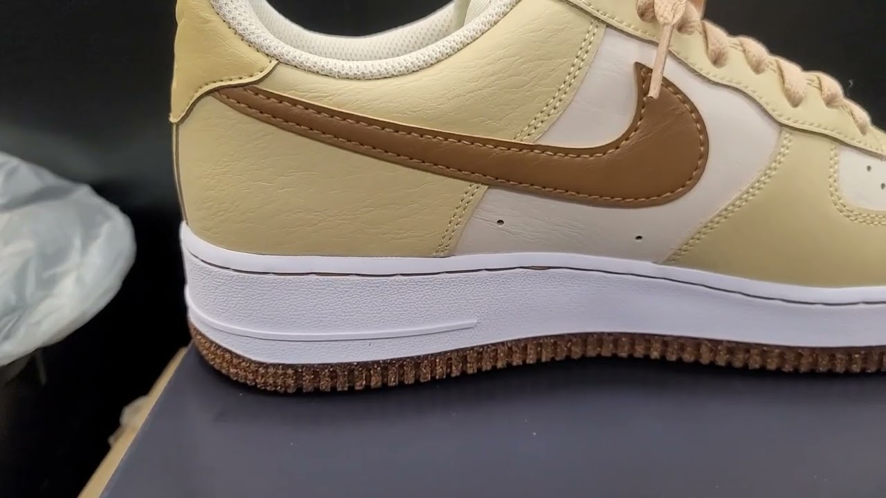 Air Force 1 '07 LV8 EMB 'Inspected By Swoosh' - Nike - DQ7660 200 - pearl  white/sesame/white/ale brown