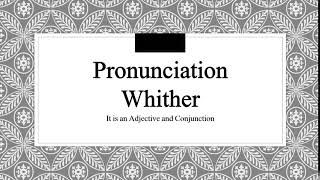 Whither Pronunciation