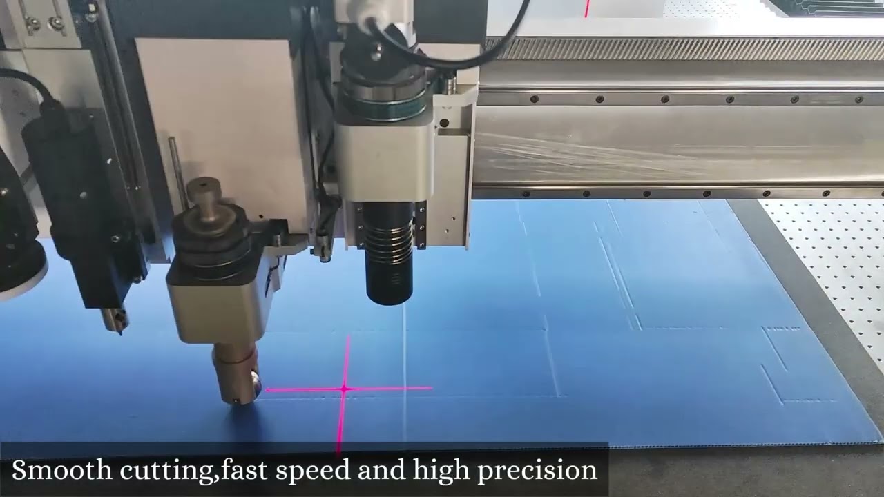 Hollow Board Coroplast Sheet Vibrating Knife Packaging Cutter PVC Board Flatbed Cutting Machine