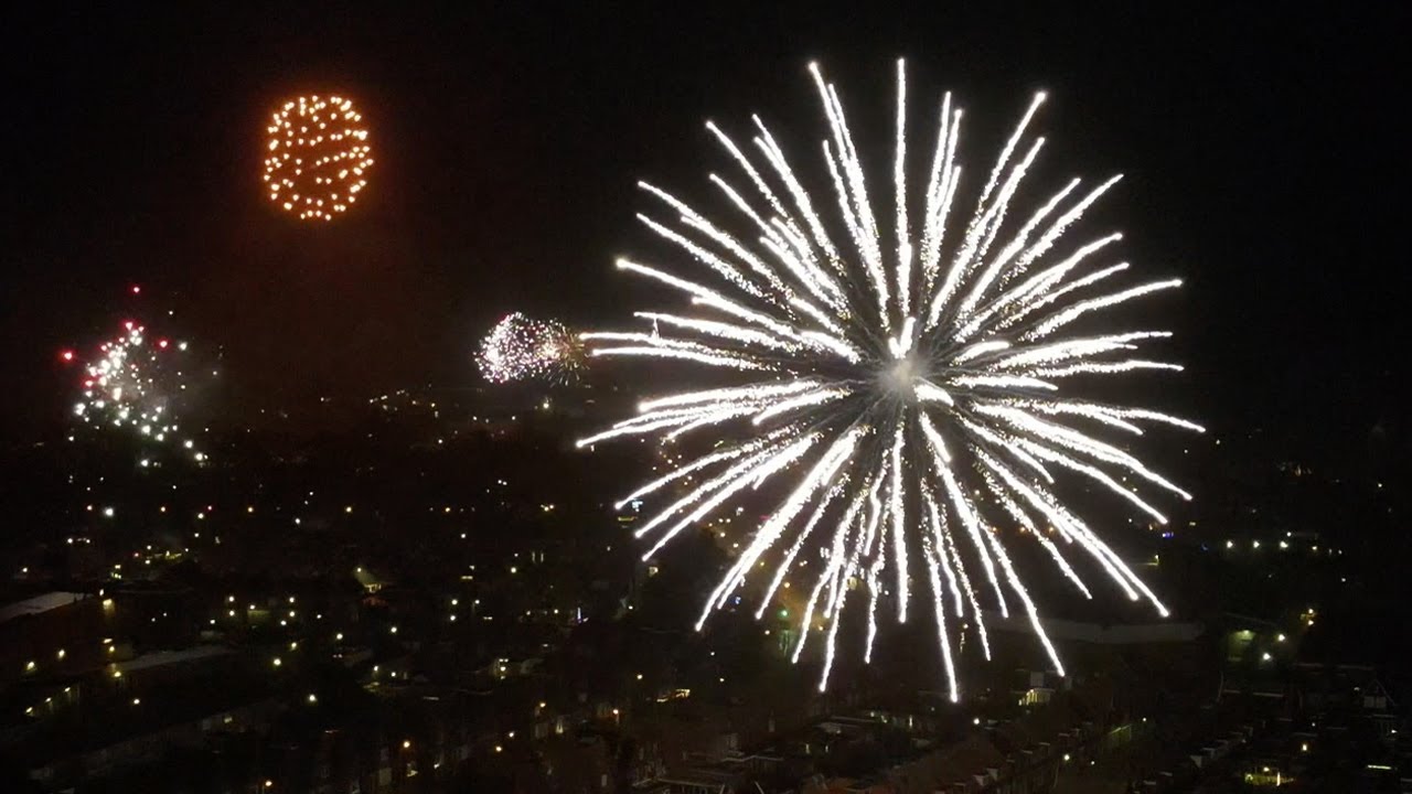 Drone Films Fireworks Real Close