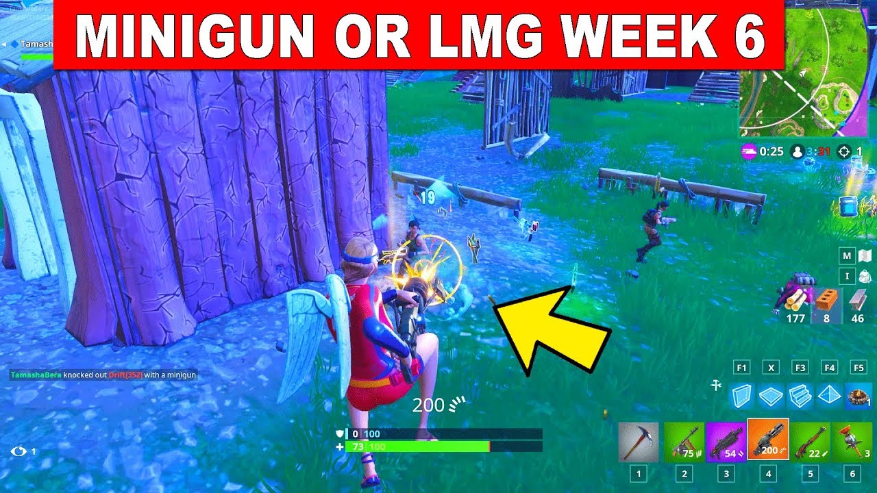 Minigun Or Light Machine Gun Eliminations Fortnite Week 5 - minigun or light machine gun!    eliminations fortnite week 5 challenges season 6