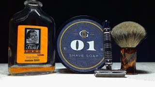 картинка: Бритье. Мыло Gentleman`s Nod 01, Baili, Floid SUAVE, помазок SilverTip, лезвия Perma-Sharp SUPER