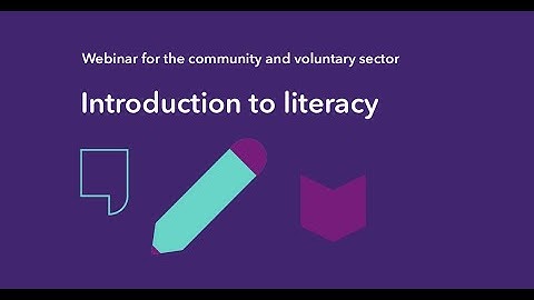 Introduction to literacy - April 2024