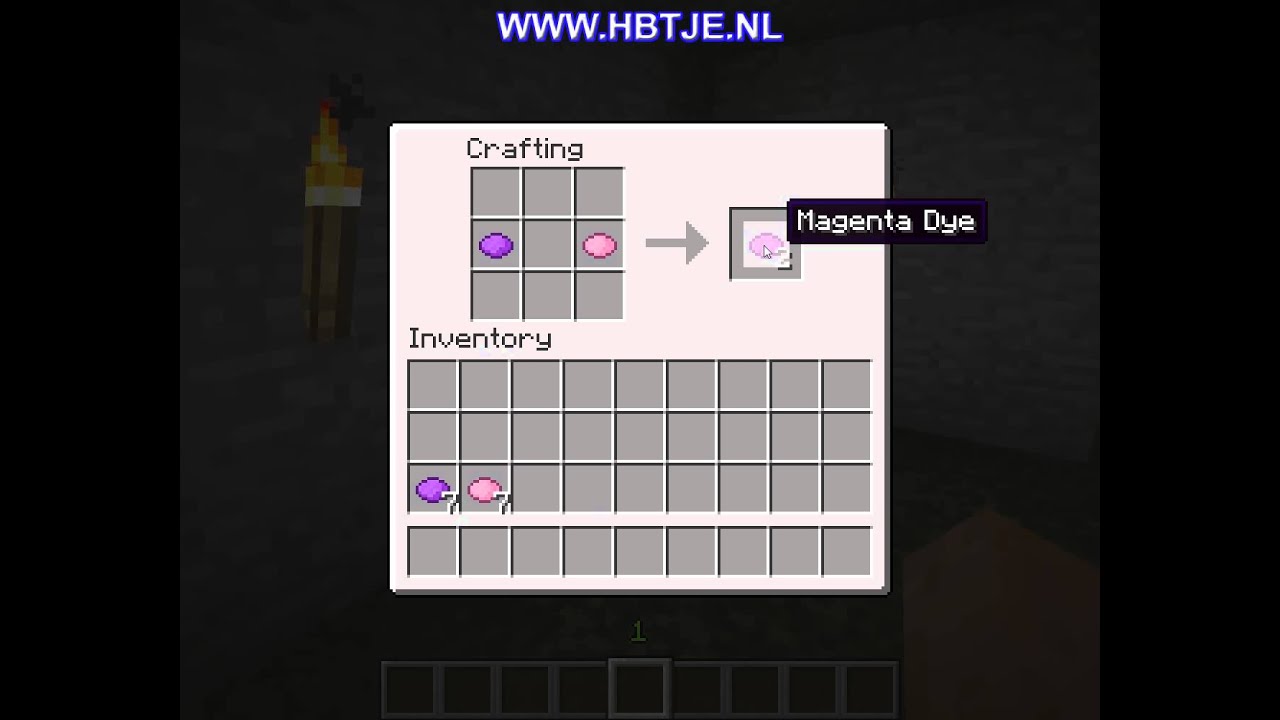 How to create magenta dye in minecraft YouTube
