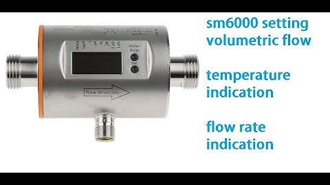 sm6000 ifm magnetic flowmeter displaying product temperature, current flow rate & total flow