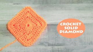 How to crochet a diamond with solid corners? | Crochet With Samra