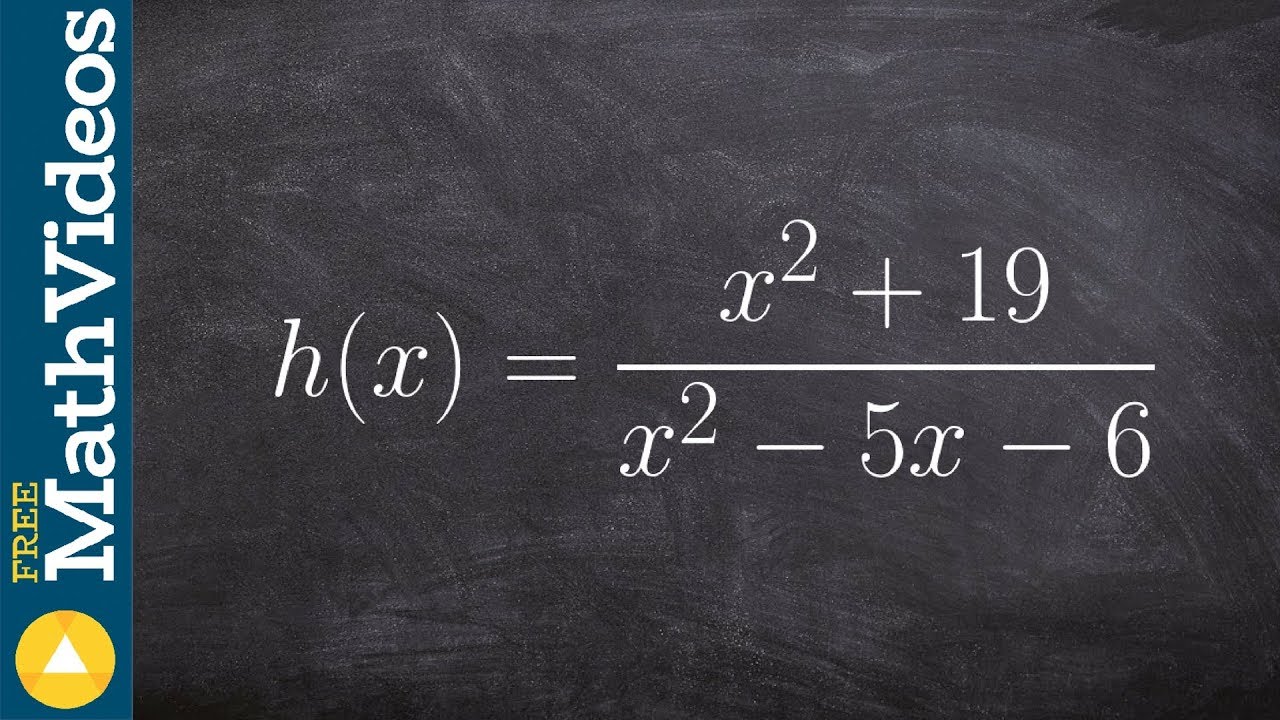 Determine the domain of a rational function by factoring the ...