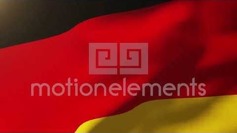 Germany Flag Waving In The Wind. Looping Sun Rises Style. Animation Loop Stock Animation