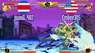 FT3 @jojobanr1: juanG_482 (CR) vs Embee305 (US) [JoJo HFTF jojoban Fightcade] Apr 14