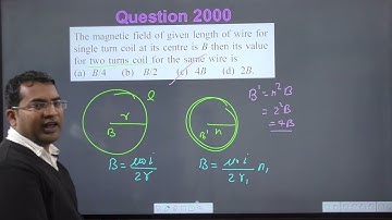 The magnetic field of given length of wire for single turn coil at its center is B then its value