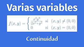 Continuidad de una función de dos variables