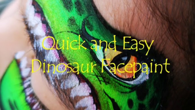 Quick And Easy Dinosaur Face Paint For Kids