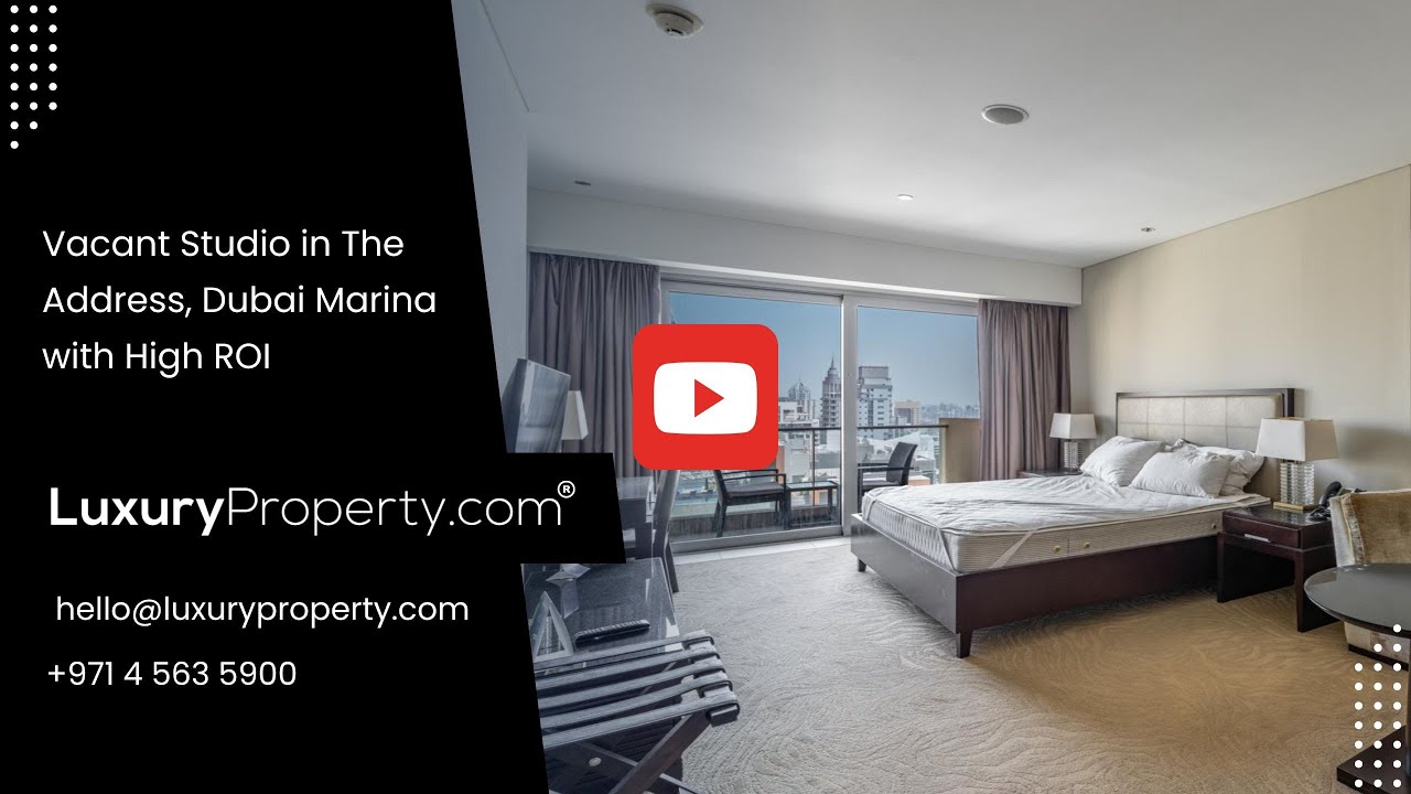 Vacant Studio in The Address, Dubai Marina with High ROI | LuxuryProperty.com