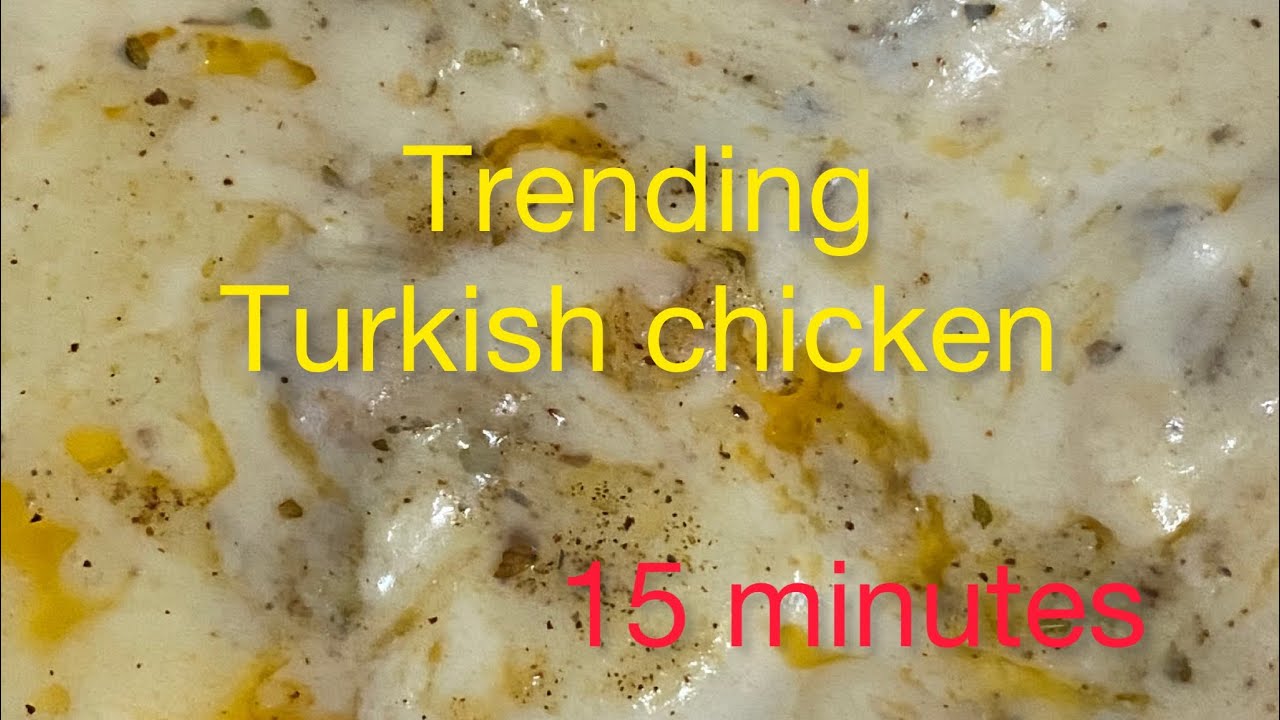 Trending Turkish chicken recipe for dinner in 15 minutes/ cheesy