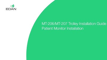EDAN MT-206/MT-207 Trolley Installation Guide on Patient Monitors
